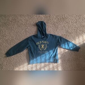 Old Navy Teal Hooded Sweatshirt with Gold Crest Logo